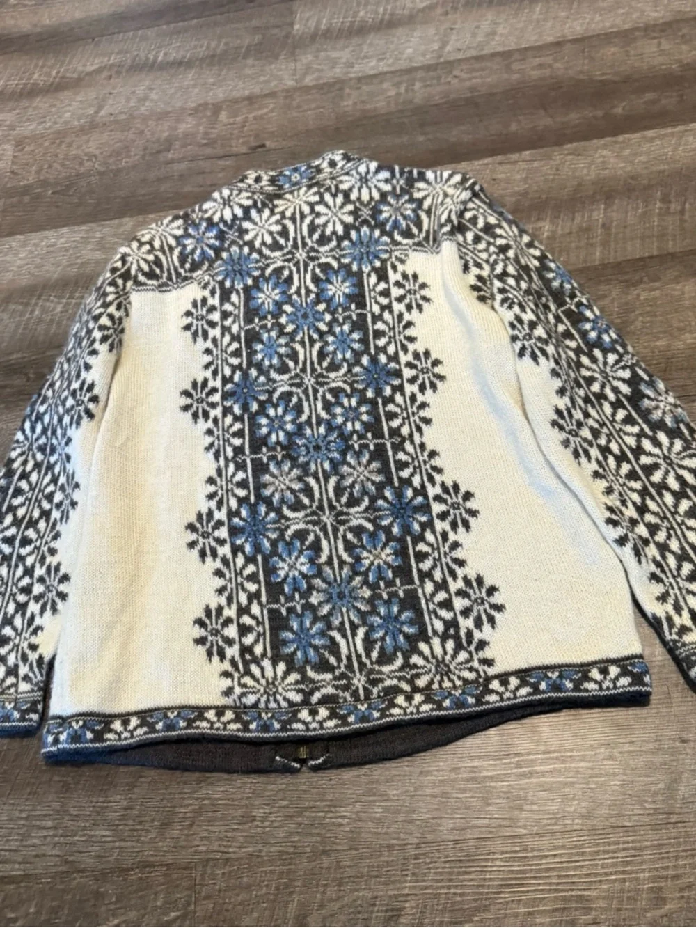 Intiwara Alpaca Cardigan Nordic Vintage Fair Isle Pattern - Picture 5 of 8